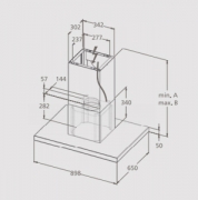 homeier Vento HIH 90 VE-S, Inselhaube schwarz, Abluft, 90 cm, 1401000, Mit 5 Jahren Garantie