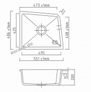 Systemceram KeraDomo CEA 57 U/g, geschliffene Oberseite, Farbe Polar, mit 5 Jahren Garantie