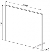SMEG SPG110NE Glasrckwand, Schwarz Facettiert, fr Victoria Kochzentrum