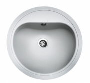 Reginox Atlantis, Regi-Color, farbiger Edelstahlwaschtisch mit granithnlicher Oberflche, Farbe weiss, Arctic White, B3038LWI02NDS