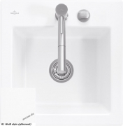 Villeroy & Boch Subway 50 S flat, Farbe R1 Weiss alpin, Classicline