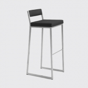 Naber Tablon Sassetta 3, Hocker in 10 Farbvarianten erhltlich, Gestell edelstahlfarbig