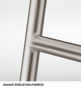Naber Tablon Sassetta 3, Hocker in 10 Farbvarianten erhltlich, Gestell edelstahlfarbig