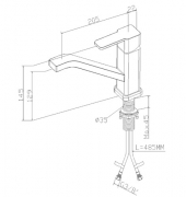 Villeroy & Boch Armatur Cosi, Edelstahl massiv poliert, Festauslauf, 926300LE
