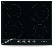 SMEG PI964 N Nostalgie Induktionskochfeld, Rahmen in Weiss, 60 cm, mit 5 Jahren Garantie!