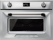 SMEG SF4920VCP1 Nostalgie Kompakt-Dampfbackofen, Creme, EEK: A+, mit 5 Jahren Garantie!