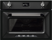 SMEG SF4920VCN1 Nostalgie Kompakt-Dampfbackofen, Schwarz, EEK: A+, mit 5 Jahren Garantie!