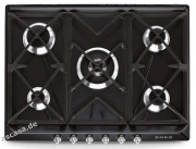 SMEG SR975NGHD Nostalgie-Gaskochfeld, Regler Frontal, Farbe schwarz, 70 cm, mit 5 Jahren Garantie!