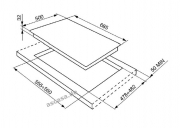 SMEG SR975NGHD Nostalgie-Gaskochfeld, Regler Frontal, Farbe schwarz, 70 cm, mit 5 Jahren Garantie!