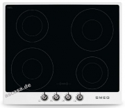 SMEG PI964 B Nostalgie Induktionskochfeld, Rahmen in Schwarz, 60 cm, mit 5 Jahren Garantie!