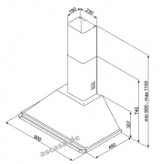 Smeg KTR90 XE Dekor-Kaminwandhaube, Edelstahl, 90 cm, Energieeffizienzklasse A, mit 5 Jahren Garantie!
