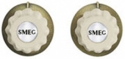 Smeg MMC745PO Set aus 2 Knebel, Creme / Messing Antik fr Designlinie Cortina