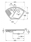 Villeroy & Boch Arena Eck, Farbe KD Fossil, Classicline