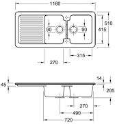 Villeroy & Boch Condor 80, Farbe KR Crema, Classicline