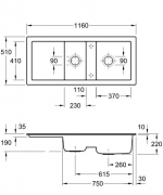 Villeroy & Boch Subway 80, Farbe KG Snow white, Premiumline
