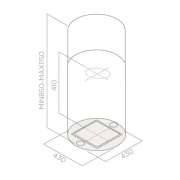 Elica Tube Island IX/A/43 Inselhaube Edelstahl, PRF0009572