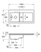 Villeroy & Boch Subway 60, Farbe FU Ivory, Classicline, Becken rechts oder Becken links