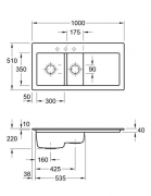 Villeroy & Boch Subway 60 XR, Farbe KR Crema, Classicline, Becken rechts oder Becken links