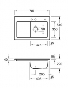 Villeroy & Boch Subway 45, Farbe i5 Sand, Classicline, Becken rechts oder Becken links