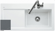 Villeroy & Boch Subway 60 XL Flat, Farbe i4 Graphit, Classicline, Becken rechts oder Becken links