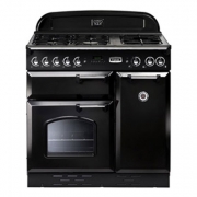 Falcon Classic 90, Range Cooker, Gaskochfeld, 90 cm, Farbe Gloss Black, mit 5 Jahren Garantie!