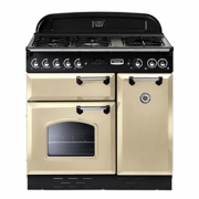 Falcon Classic 90, Range Cooker, Gaskochfeld, 90 cm, Farbe Gloss Black, mit 5 Jahren Garantie!