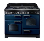 Falcon Classic Deluxe 110, Range Cooker, Gaskochfeld, 110 cm, Farbe Regal Blue, mit 5 Jahren Garantie!