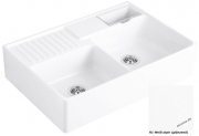 Villeroy & Boch Splstein Doppelbecken, Farbe R1 Weiss alpin, Classicline