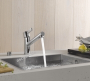 Dornbracht Eno Pull-Out Einhebelmischer, mit herausziehbarem Auslauf, Hochdruck, Platin matt, 33845760-06