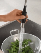 Dornbracht Sync Pull-Down Einhebelmischer mit Brausefunktion, Hochdruck, Platin matt, 33870895-06