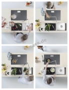 Dornbracht Tara Ultra Pivot Einhebelmischer, Hochdruck, Platin matt, 33845875-06