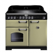 Falcon Classic Deluxe 100, Range Cooker, Induktionskochfeld, 100 cm, Farbe Olive Green, mit 5 Jahren Garantie!