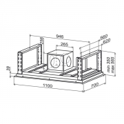 best Cirrus Glas HF Edelstahl, Deckenhaube, 110 cm, EEK: A, 07F57700, BHK16750WA, Mit 5 Jahren Garantie!