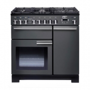 Falcon Professional Deluxe 90, Range Cooker, Gaskochfeld, 90 cm, Farbe Stainless Steel, mit 5 Jahren Garantie!