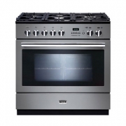 Falcon Professional+ FXP 90, Range Cooker, Gaskochfeld, 90 cm, Farbe Stainless Steel, mit 5 Jahren Garantie!