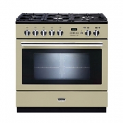 Falcon Professional+ FXP 90, Range Cooker, Gaskochfeld, 90 cm, Farbe Gloss Black, mit 5 Jahren Garantie!