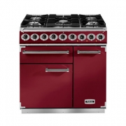 Falcon 900 Deluxe, Range Cooker, Gaskochfeld, 90 cm, Farbe China Blue, mit 5 Jahren Garantie!
