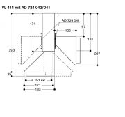 Gaggenau AD 724 042, Anschlustutzen fr Rundrohr NW 150, Serie 400