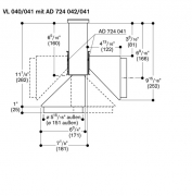 Gaggenau AD 724 042, Anschlustutzen fr Rundrohr NW 150, Serie 400