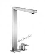 Dornbracht Lot Einhebelmischer, Zweilochbatterie mit Abdeckplatte, Hochdruck, Platin matt, 32843680-06