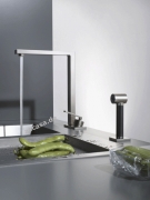 Dornbracht Lot Einhebelmischer, Zweilochbatterie mit Abdeckplatte, Hochdruck, Platin matt, 32843680-06