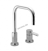 Dornbracht Meta.02 Einhebelmischer, Zweilochbatterie, Hochdruck, Platin matt, 32800625-06