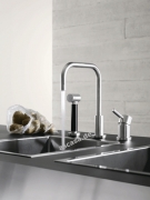 Dornbracht Meta.02 Einhebelmischer, Zweilochbatterie, Hochdruck, Platin matt, 32815625-06