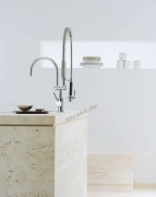 Dornbracht Tara Classic Einhebelmischer mit Pendelbrause Profi, Griffhebel links, Hochdruck, Chrom, 33880889-00