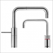 Quooker COMBI+ Plus Nordic Square Twintaps, verchromt gebrstet, EEK: A