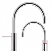 Quooker PRO3-VAQ Nordic Round Twintaps, verchromt glnzend