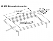 Gaggenau AL 400 121, Tischlftung Serie 400, 120 cm. Mit 5 Jahren Garantie!
