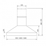 Falcon Wandhaube Super Extract, 110 cm, Farbe White, mit 5 Jahren Garantie!