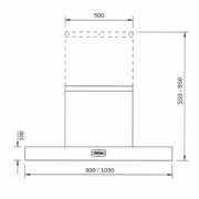 Falcon Wandhaube Contemporary, 110 cm, Farbe Slate, mit 5 Jahren Garantie!