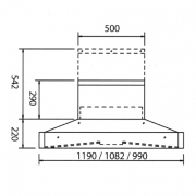 Falcon Wandhaube Mercury PC, 100 cm, Farbe White, mit 5 Jahren Garantie!